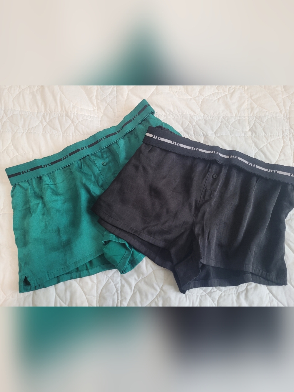PINK Victoria’s Secret Sleep Shorts Bundle in Teal and Black, Sz Med Lounge PJ